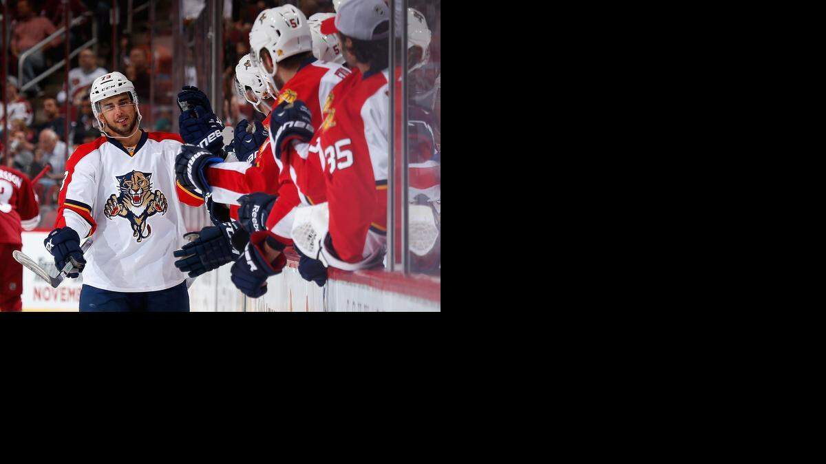<cutline_leadin>Cashing in</cutline_leadin>: Brandon Pirri, one of only three Panthers with more than two goals, said, ‘I have to make an impression to be a consistent guy in this lineup.’