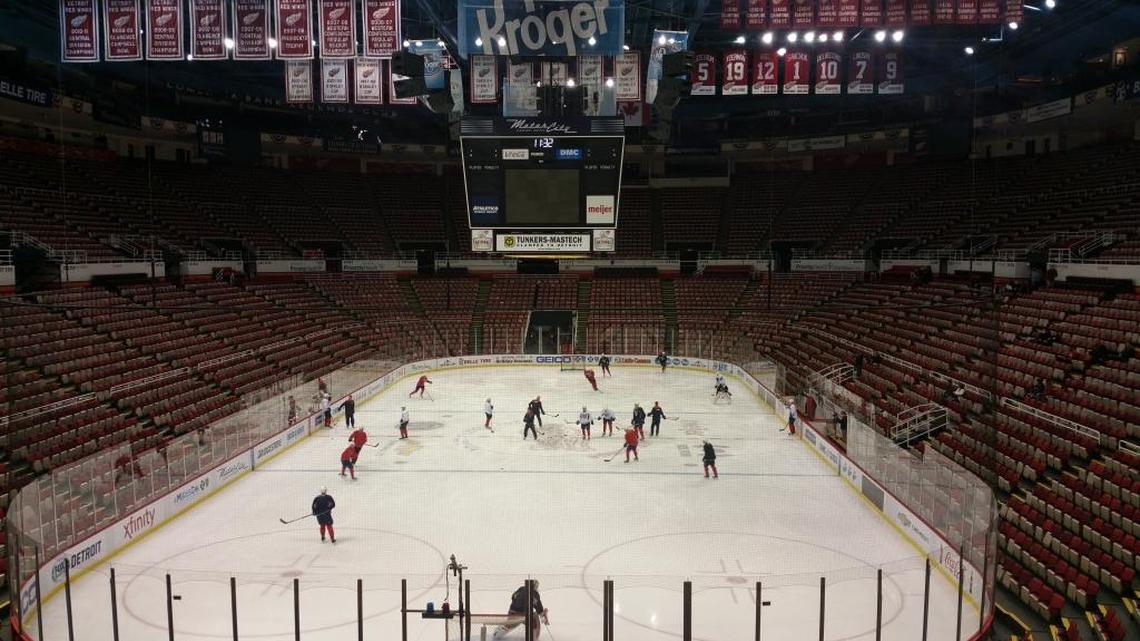 The Florida Panthers take to the ice for what could be their final morning skate at Joe Louis Arena in Detroit on Thursday.