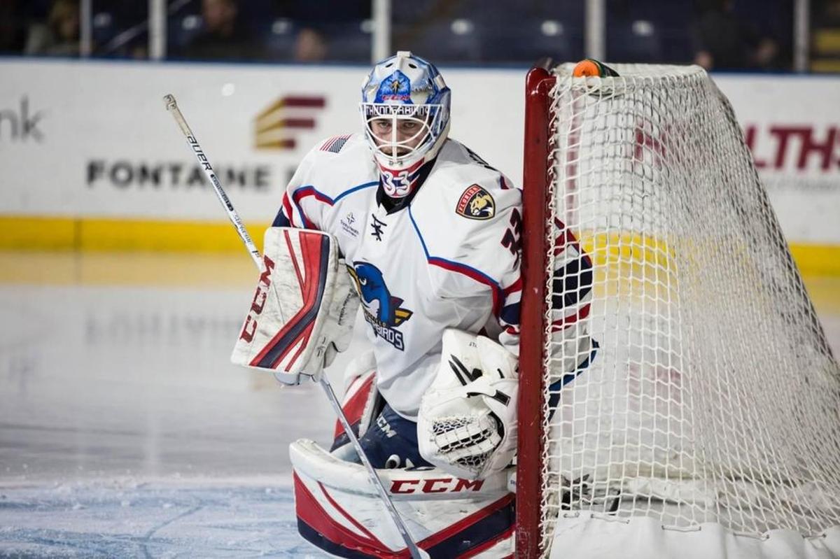 Samuel Montembeault, a 21-year-old French Canadian, is considered the Florida Panthers’ goalie of the future. He has been in net for 11 of the past 12 Springfield Thunderbirds games, earning valuable experience.