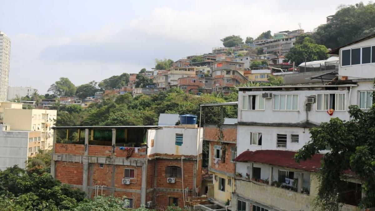 A view of 3,500-resident Chapeu Mangueira favela in Rio de Janeiro is seen on Aug. 7, 2016. The favela is located just three blocks east of Copcabana beach, a popular tourist zone where several Olympic sports are being held this month.