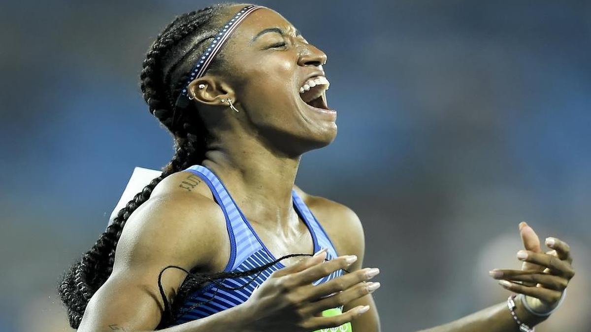United States hurdler Brianna Rollins won the gold medal in the women's 100m hurdles final on Wed., Aug. 17, 2016 at Olympic Stadium during the 2016 Summer Olympics Games in Rio de Janeiro, Brazil.