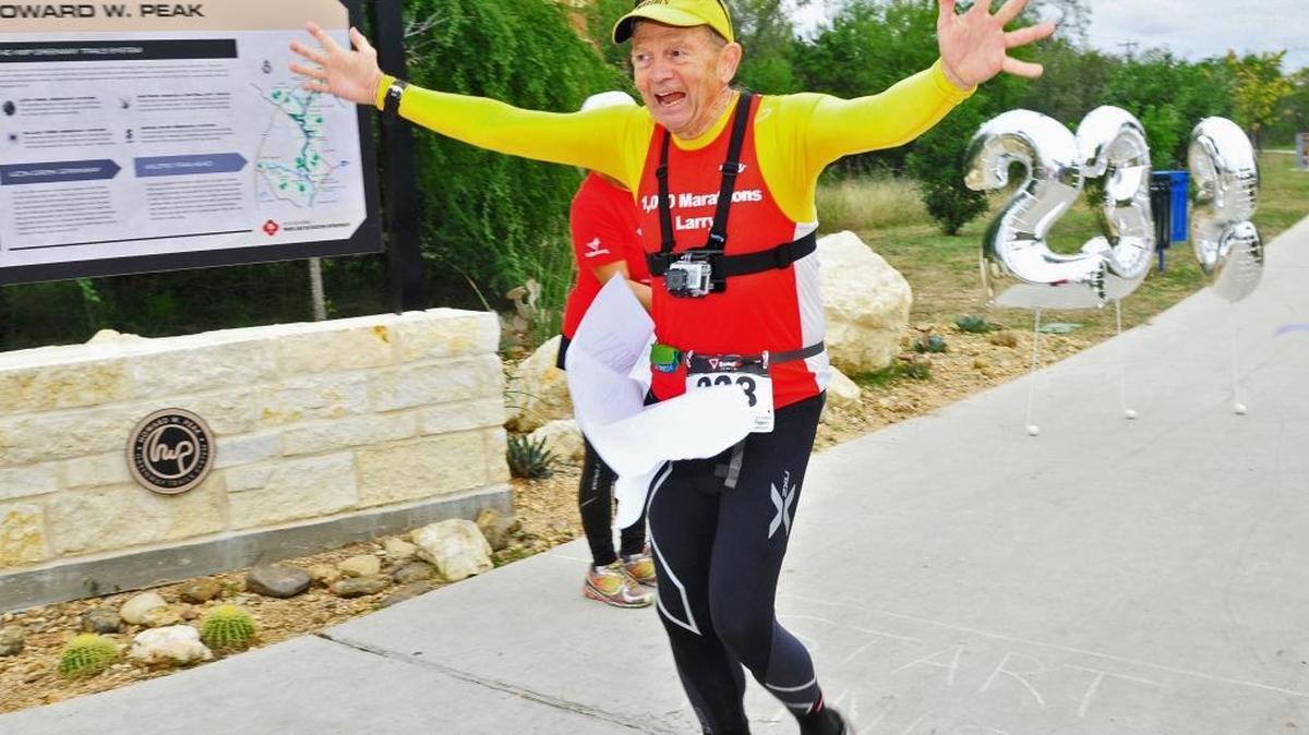 Larry Macon competes in the Dozen Sweet Potato Pie race Nov. 30, 2013 in San Antonio, Texas.