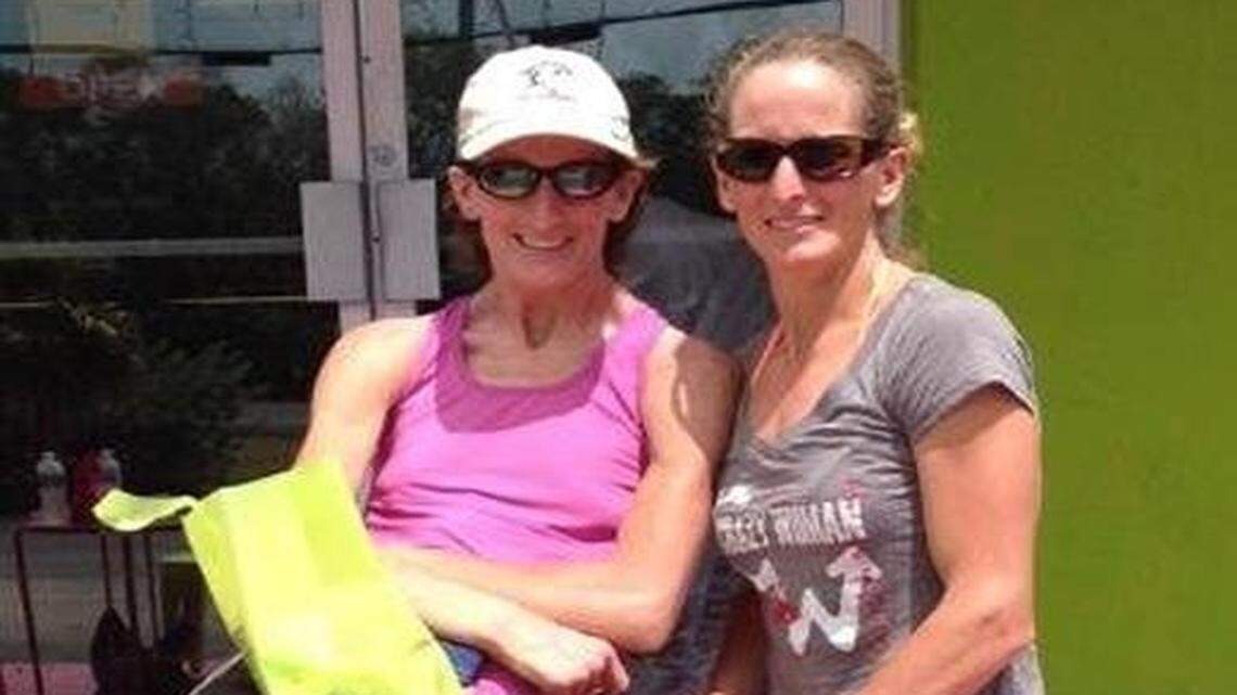 
In Sunday’s Miami Half Marathon, Jennifer Rider will push twin sister Nichole in a jogger chair for 13.1 miles to the downtown finish line.
