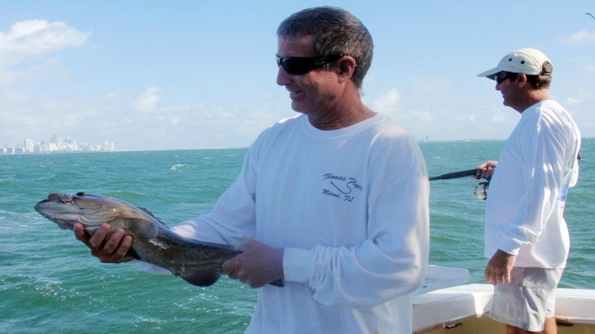 Captain Jimbo Thomas, shown in a file photo, said his clients are having decent sailfish action.