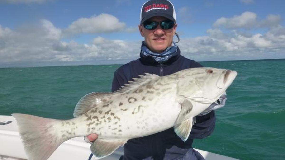 
Marathon light-tackle guide captain Mike Biffel holds up a nice gag grouper he caught in December before the fishery closed. He will be among the faculty at the upcoming Salt Water Sportsman seminar in the Keys.

