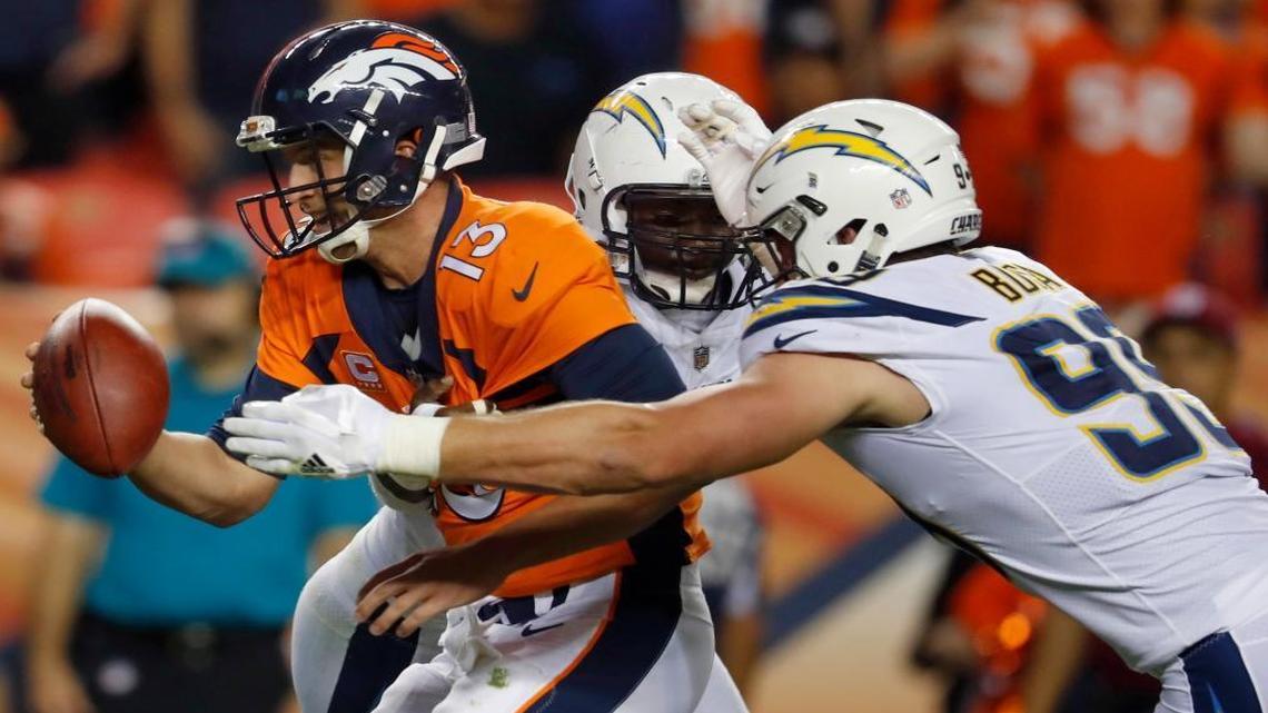 Defensive end Joey Bosa, a St. Thomas Aquinas High graduate, is a disruptive force or the Chargers defense.