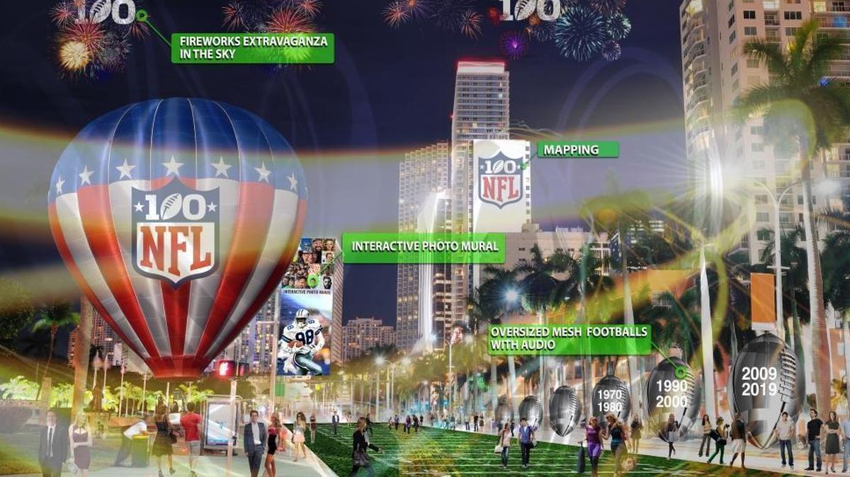 Said Rodney Barreto, the chairman of the South Florida 2020 Super Bowl Host Committee: ‘We’re going to use the waterfront. We’re going to have concerts. We’ll try to build a temporary marina to bring big boats in.’