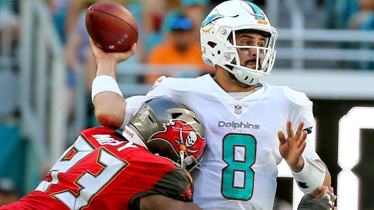 Quarterback Matt Moore started only two games for the Miami Dolphins this past season.