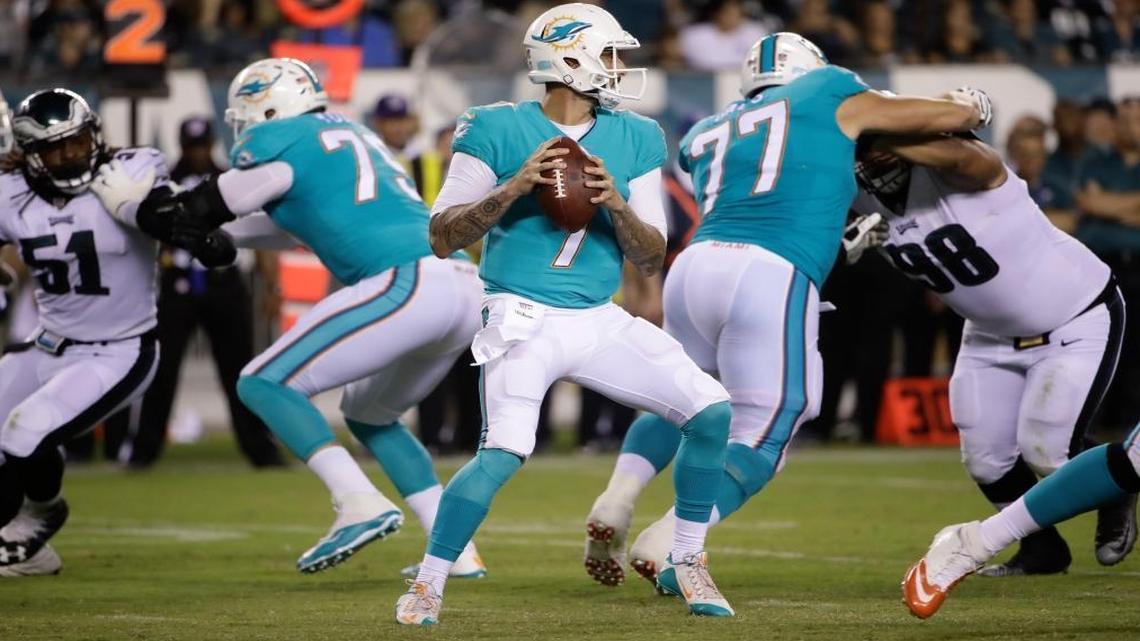 Miami Dolphins' quarterback Brandon Doughty had a notable touchdown against the Philadelphia Eagles in the preseason.