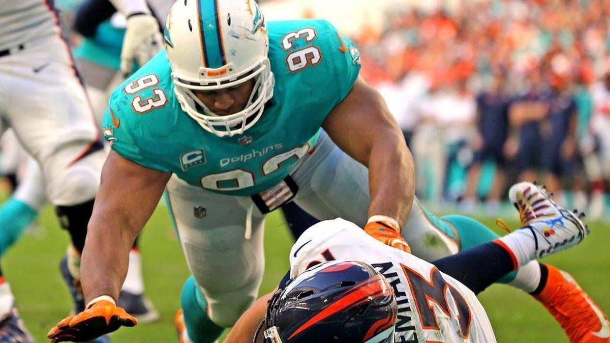 Miami Dolphins Ndamukong Suh hits Denver Broncos quarterback Trevor Siemian. The Miami Dolphins plan to release the defensive tackle before the start of free agency.