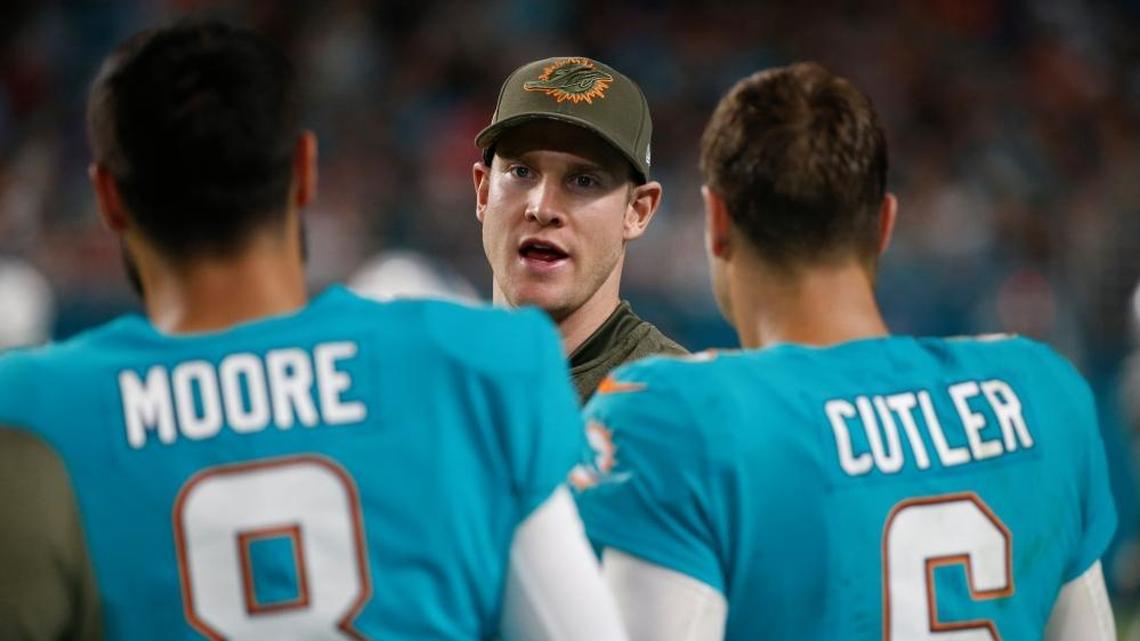 When quarterback Ryan Tannehill went down with an injury, the Dolphins turned to Jay Cutler, with Matt Moore as the backup. The team’s record with Cutler and Moore is 4-5.