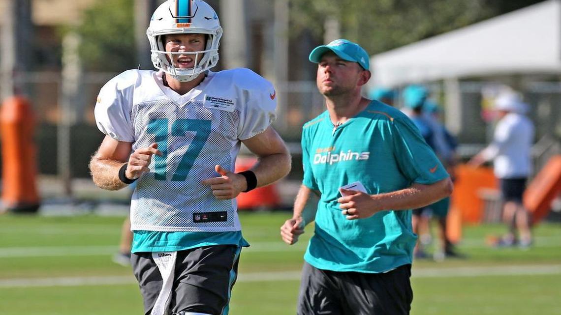 Miami Dolphins quarterback Ryan Tannehill during training camp at the Miami Dolphins training facility in Davie, Fl, Aug. 2, 2017.