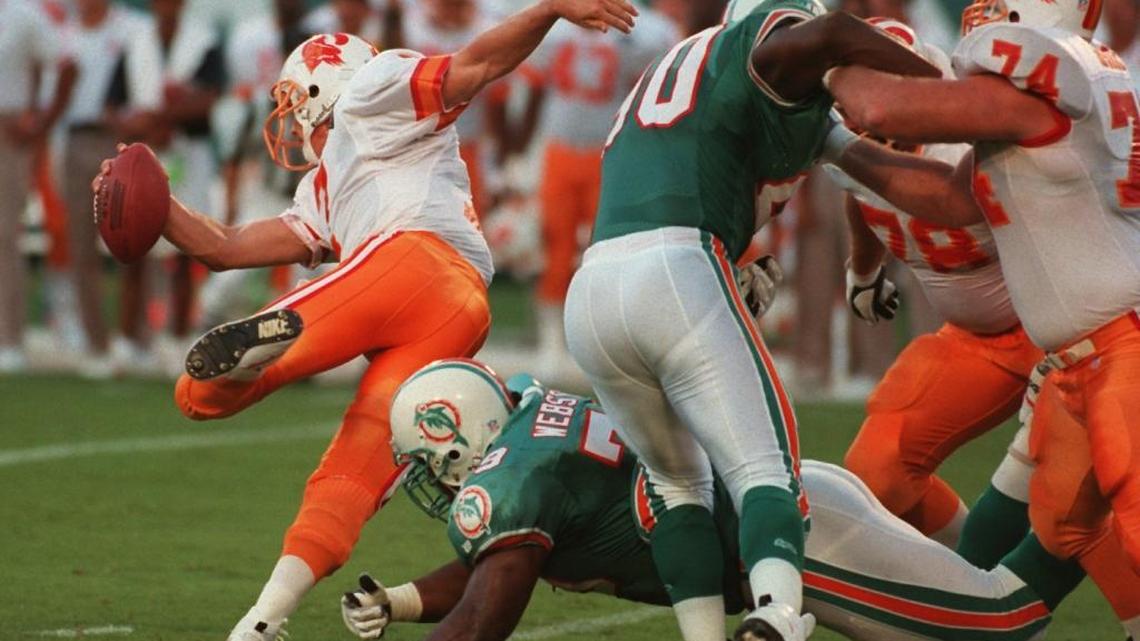 Defensive tackle Larry Webster was a third-round draft pick of the Miami Dolphins in 1992.