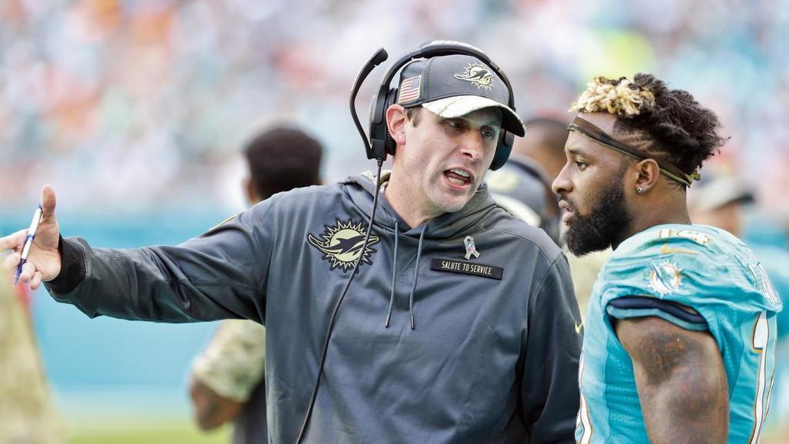 Expect Dolphins receiver Jarvis Landry to get a bit of a talking to when he returns to the team after predicting in England his team would sweep the Super Bowl champion New England Patriots next season.