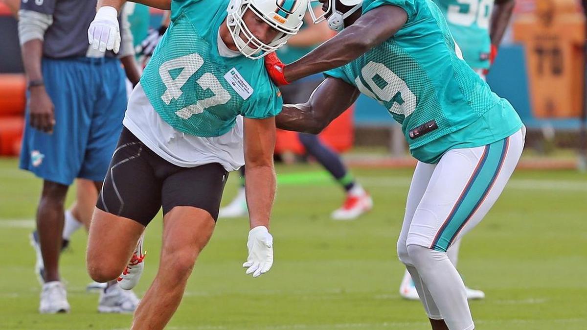 Linebacker Kiko Alonso (left) leads a linebacker group that has surprisingly thin depth.