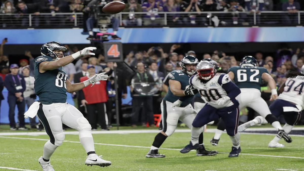 Philadelphia Eagles tight end Trey Burton caught five TDs last year and threw this memorable pass in the Super Bowl.