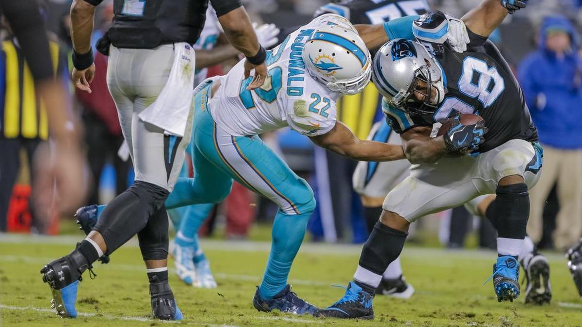 Dolphins safety T.J. McDonald is considered big enough to factor in the run game but quick and fast enough to cover tight ends if necessary.
