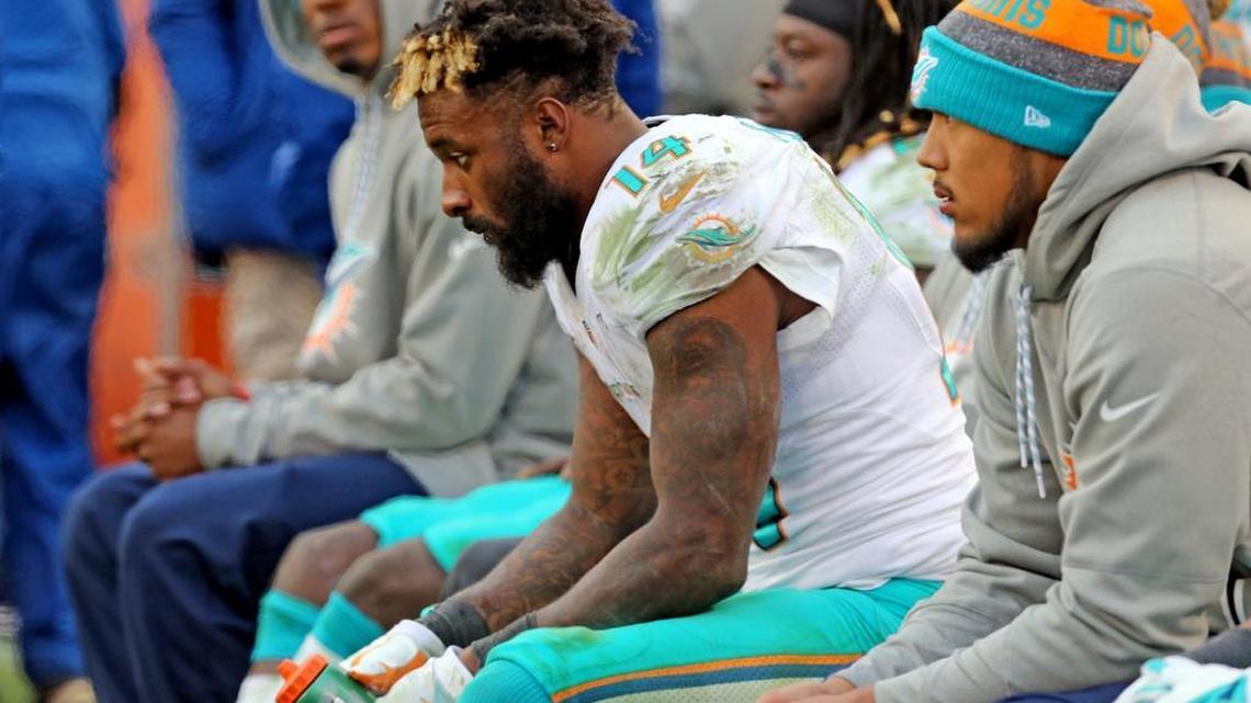Miami Dolphins receiver Jarvis Landry, here during a 2016 game against Baltimore, seems ready to begin the 2017 season.