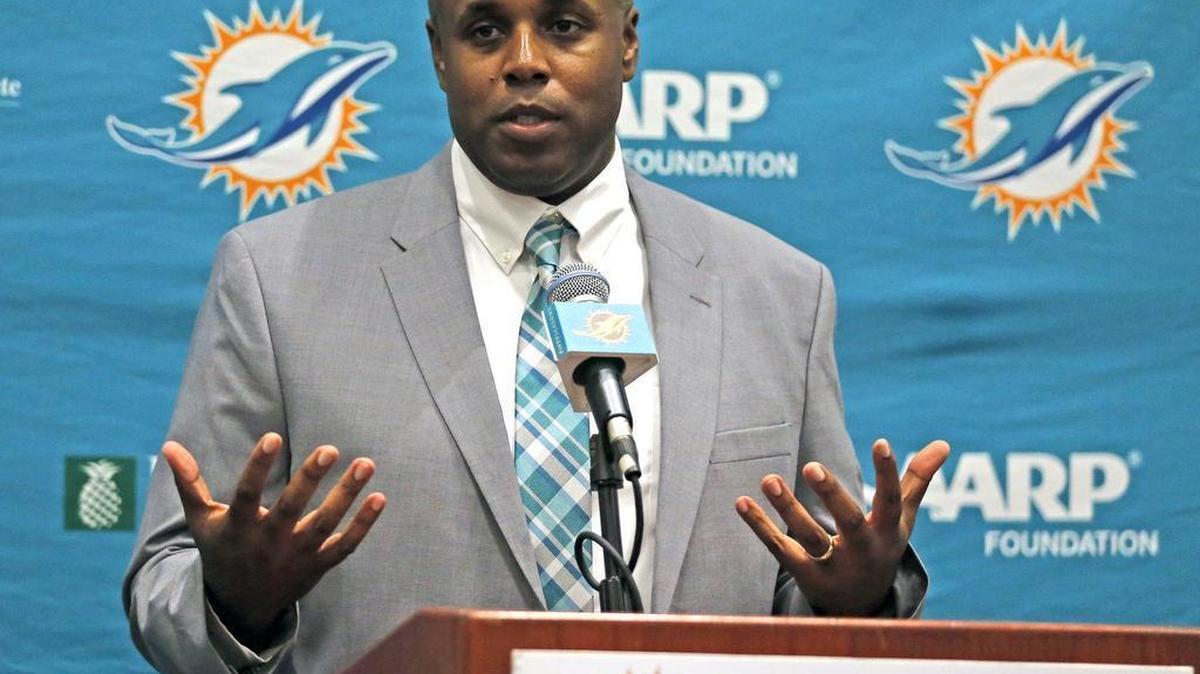 Miami Dolphins general manager Chris Grier warned against drafting for need on Wednesday.
