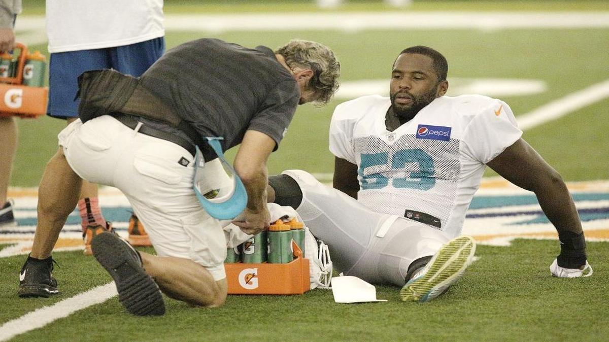 Dolphins linebacker Jelani Jenkins has performed well enough when healthy but his greatest struggle the past couple of seasons has been to remain healthy.
