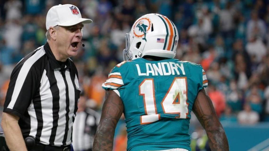 Miami Dolphins receiver Jarvis Landry hurt his standing with the Miami Dolphins by actions in the 2017 season finale, and that was apparent when the team’s brain trust talked to the media Wednesday.