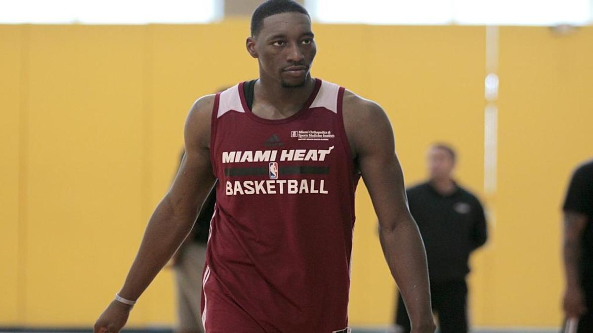 Miami Heat's player Bam Adebayo, during a practice for the Heat's Summer League games at AmericanAirlines Arena in Miami on Wed., June 28, 2017.