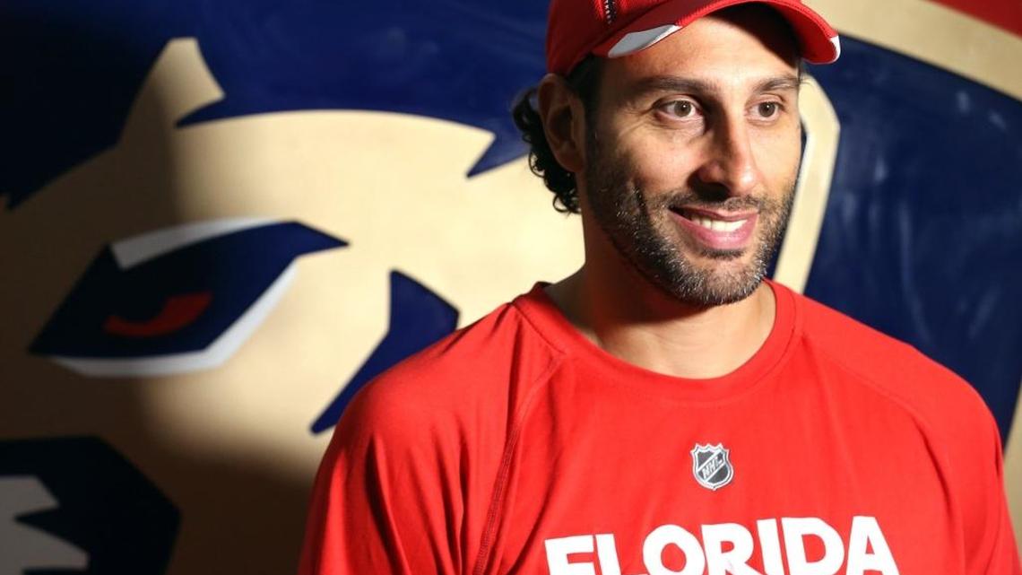 Florida Panthers goalie Roberto Luongo at the BB&T Center in Sunrise, Florida, September 22, 2017.
