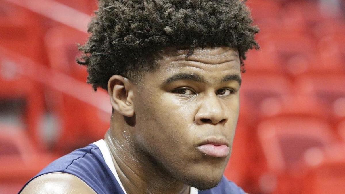 University School forward Vernon Carey Jr. during the Hoophall Miami Invitational basketball game against Gulliver Prep last November at American Airlines Arena in Miami. Carey is Rivals.com’s No. 1 prospect in the 2019 class.