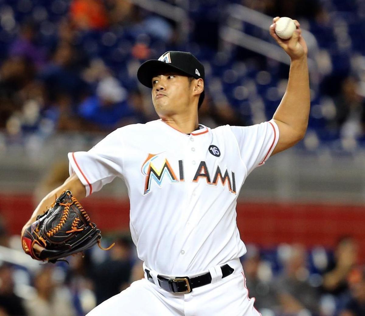 Miami Marlins pitcher Wei-Yin Chen pitches in a game in September. Chen, who has a hefty contract, has pitched in only 31 games combined for the Marlins over his first two seasons, including nine last season, because of a sore elbow.