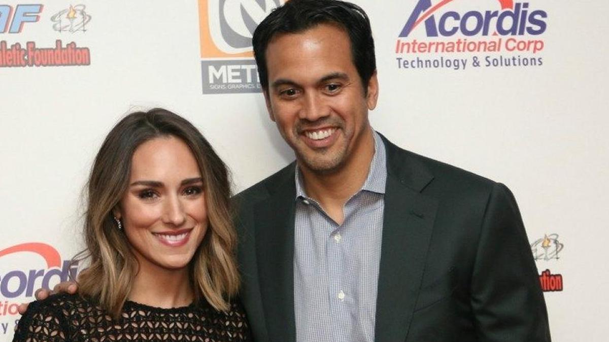 Heat coach Erik Spoelstra and wife Nikki had their first child.