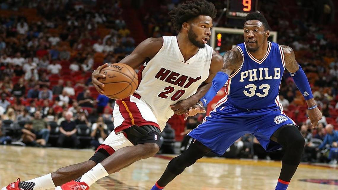 Miami Heat's forward Justise Winslow has become quite a student of the game, studying tape of other players.