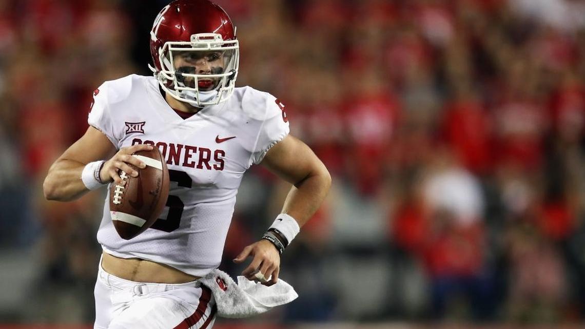 The Dolphins would like to draft a quarterback and Oklahoma’s Baker Mayfield is among those who interest them.