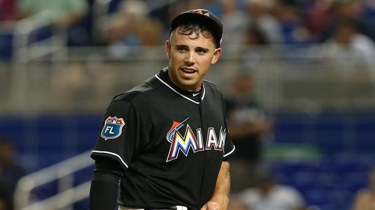 Jose Fernandez during a Marlins game aginst the Yankees in April at Marlins Park.