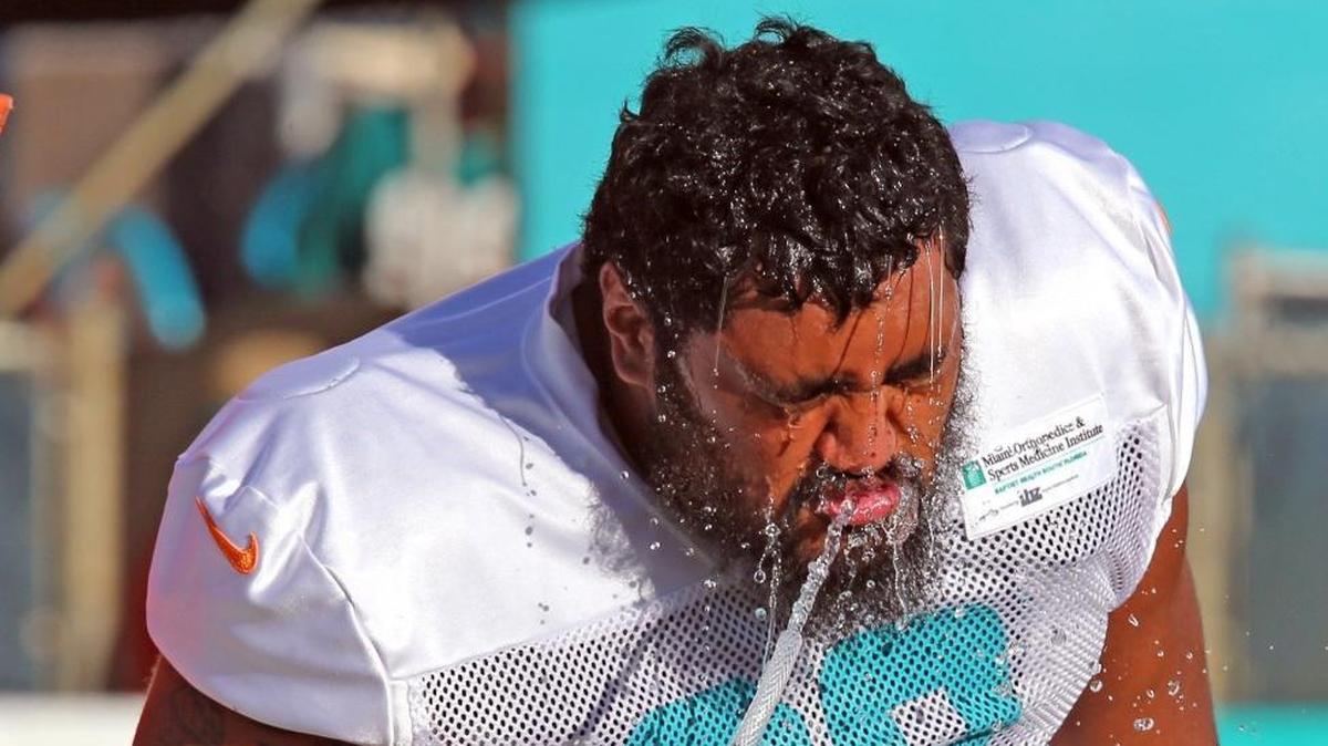 Miami Dolphins guard Isaac Asiata, a fifth-round pick in 2017, did not play a snap last season but has impressed in training camp and preseason.