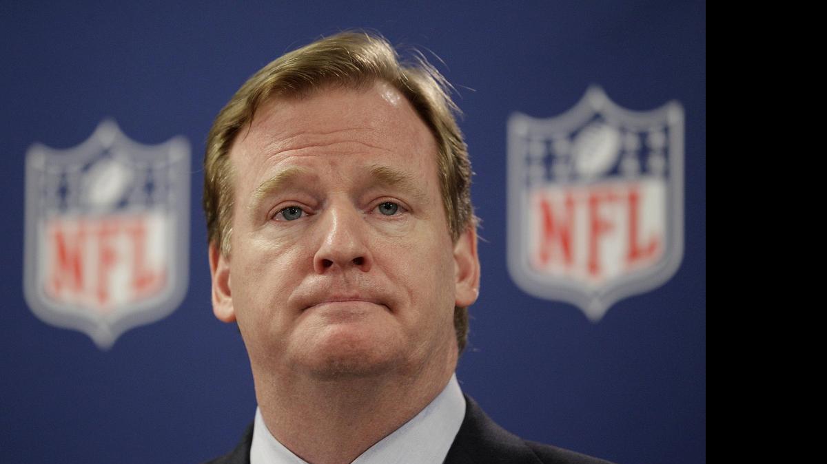 
In this May 22, 2012, file photo, NFL Commissioner Roger Goodell pauses during a new conference in Atlanta. A law enforcement official says he sent a video of Ray Rice punching his then-fiancee to an NFL employee five months ago, while league executives have insisted they didn't see the violent images until they were published this week. The person played The Associated Press a 12-second voicemail from an NFL office number confirming the video arrived on April 9. A female voice expresses thanks for providing the video and says: "You're right. It's terrible." Goodell sent a memo on Wednesday, Sept. 10, 2014, to the 32 teams reiterating that the NFL never saw the video until Monday, Sept. 8.
