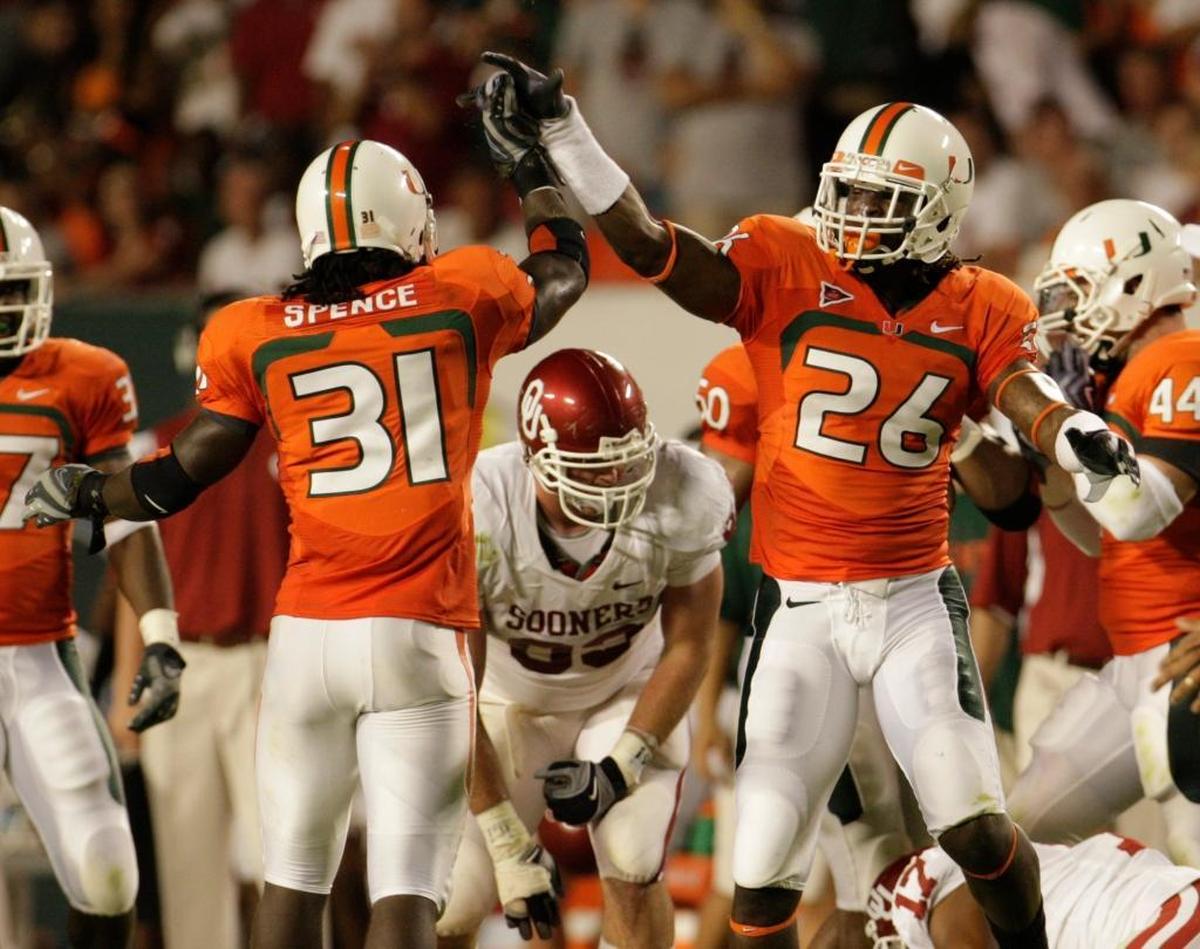 No. 17 UM upsets the No. 8 Sooners in biggest win of Randy Shannon's Canes coaching tenure on October 2, 2009. It was Sooners’ first visit to Miami since losing the 1987-season national championship to UM in the Orange Bowl game 22 seasons earlier.
