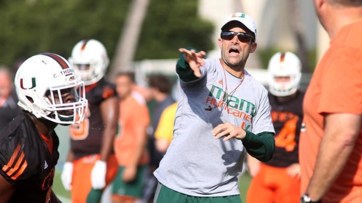 Hurricanes defensive coordinator Manny Diaz, inventor of the Turnover Chain, has proved a master motivator for 9-0 UM in tandem with coach Mark Richt.