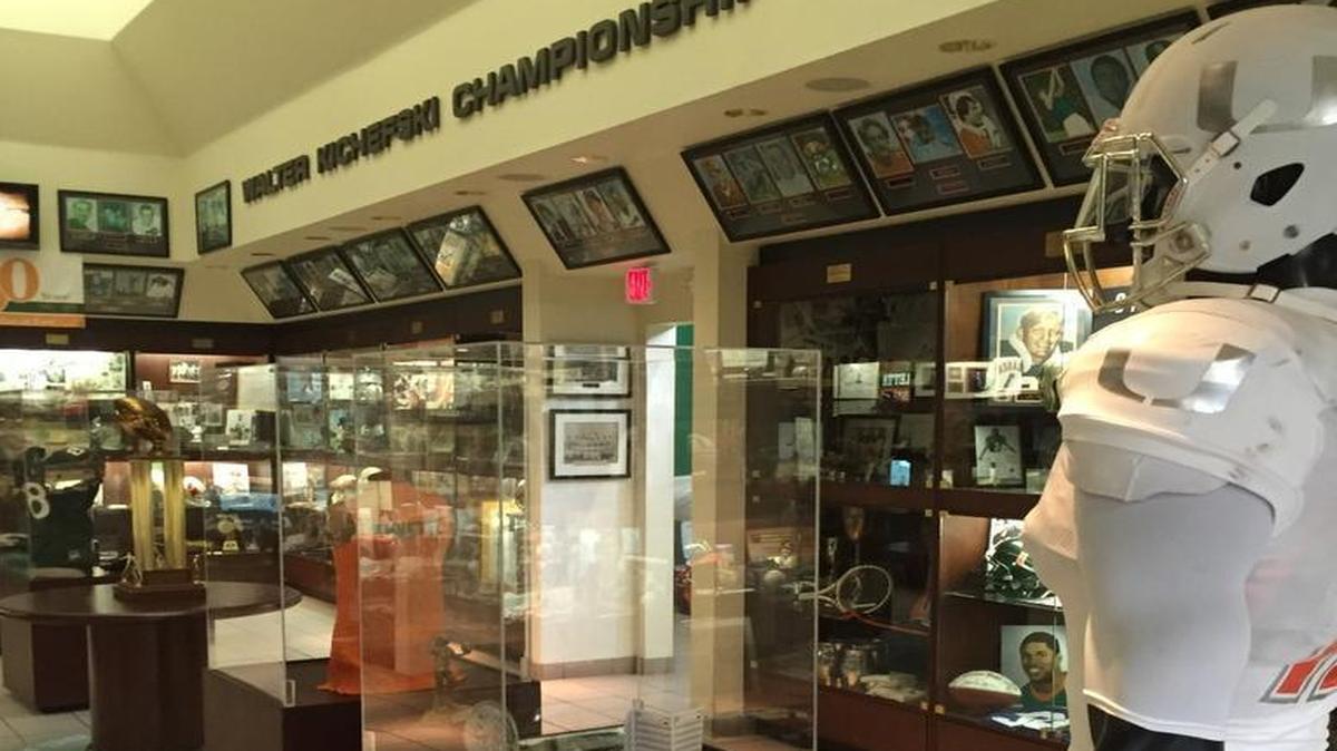 UM Sports Hall of Fame main lobby.