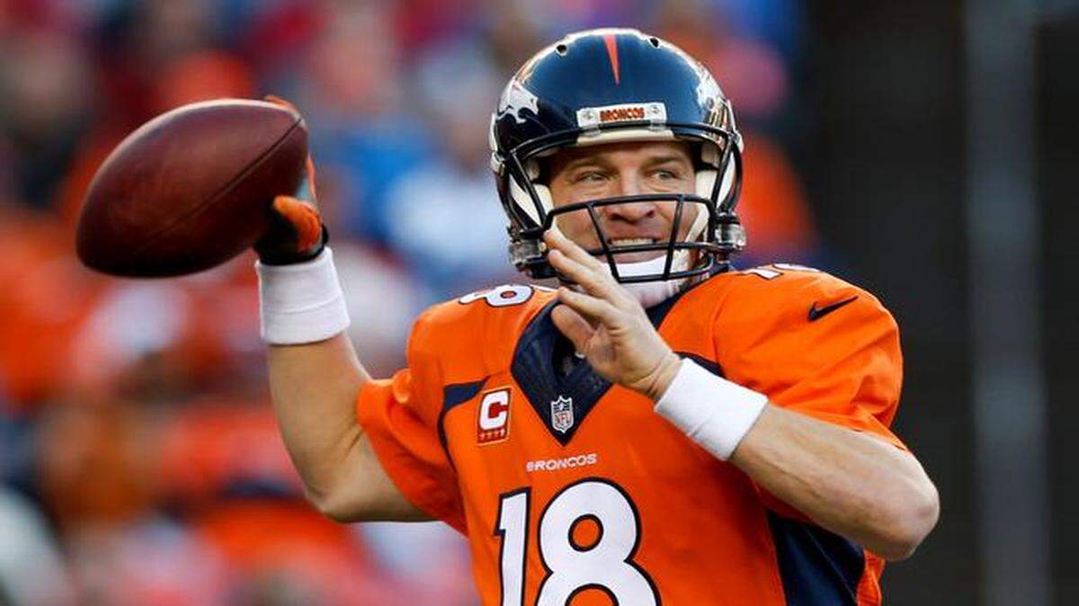 
Broncos quarterback Peyton Manning throws against the Buffalo Bills during the second half in an NFL football game Sunday, Dec. 7, 2014, in Denver. 
