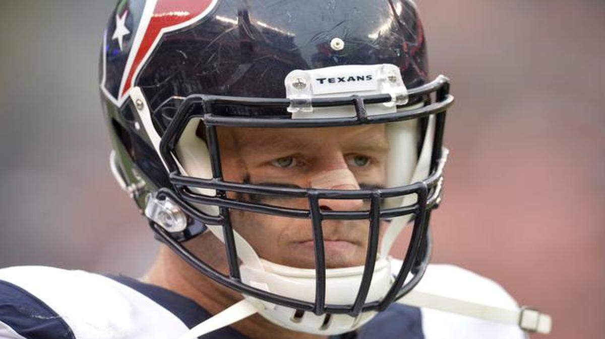 
Houston Texans defensive end J.J. Watt (99) stands on the sideline during a game against the Cleveland Browns Sunday, Nov. 16, 2014, in Cleveland. 
