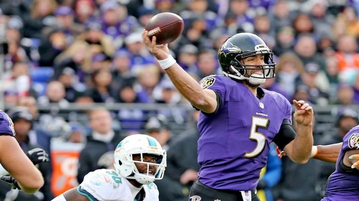 Miami Dolphins safety Bacarri Rambo (30) watches as Baltimore Ravens quarterback Joe Flacco throws the ball in the third quarter at M&T Bank Stadium in Baltimore on December 4, 2016.