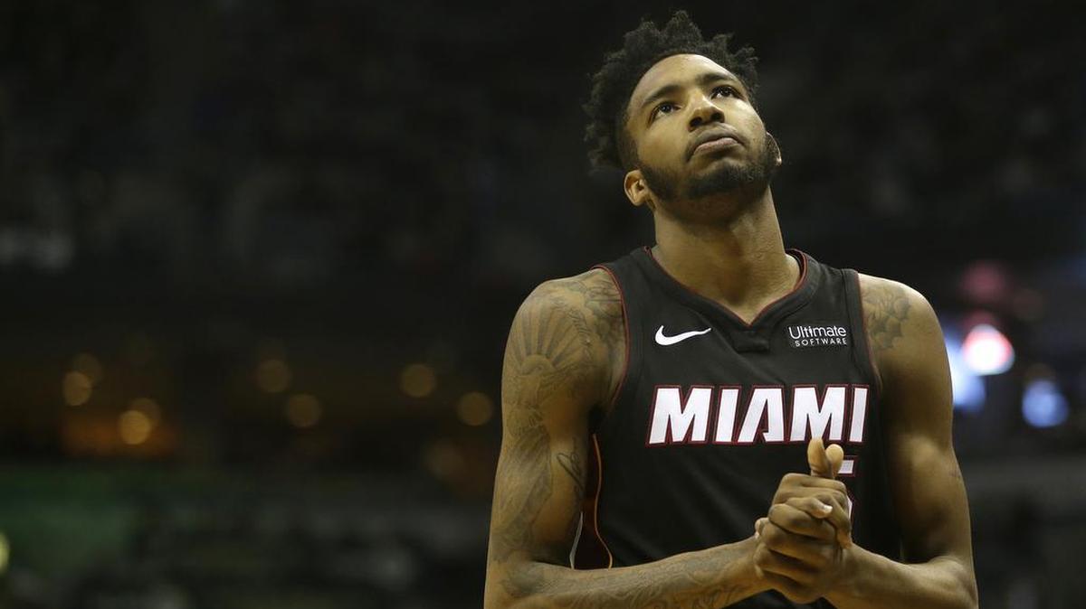 Miami Heat’s Derrick Jones Jr., seen here during a January game against Milwaukee, agreed to terms on a two-year standard deal with the Heat this offseason.