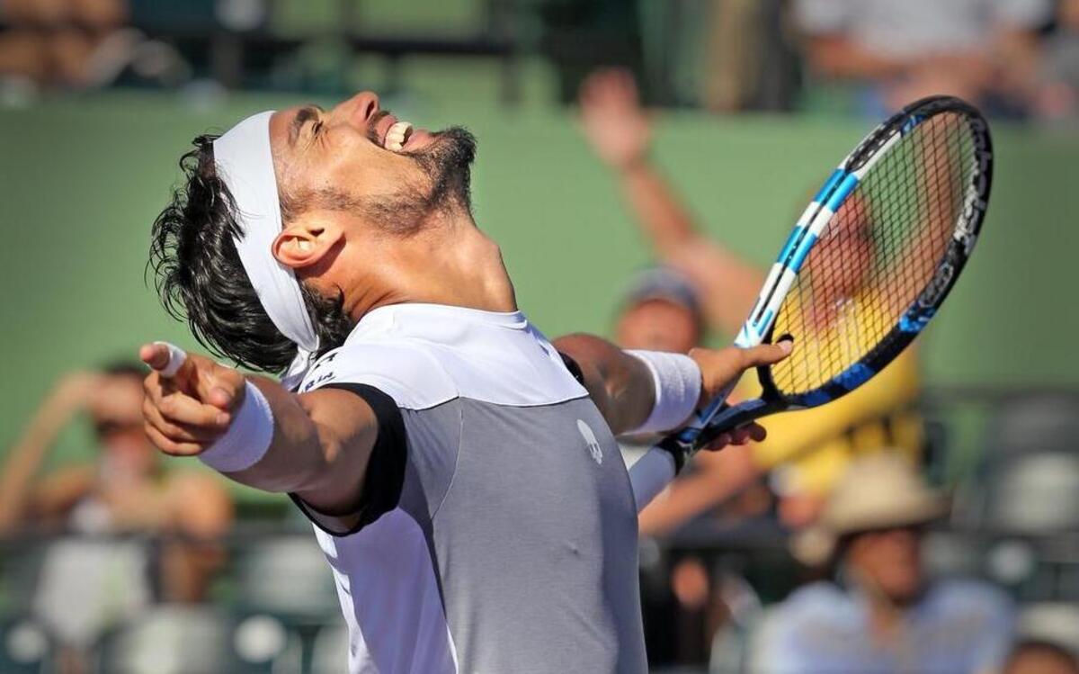 Fabio Fognini defeats Kei Nishikori in two sets at the Miami Open on Key Biscayne, Fla., Thursday, March 29, 2017.