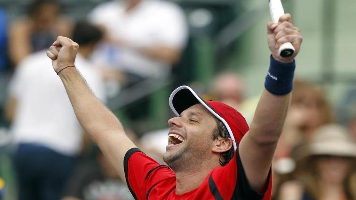 Horacio Zeballos beats Juan Martin del Potro 6-4, 6-4 at the Miami Open tennis tournament on Key Biscayne, Friday, March 25, 2016. Zeballos did not qualify to play in the tournament but was brought in after Roger Federer dropped out with an illness.