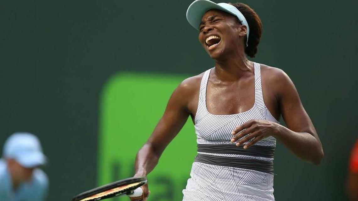 Venus Williams, seen during the 2016 Miami Open, caused a fatal car crash in Palm Beach Gardens on June 9, 2017.