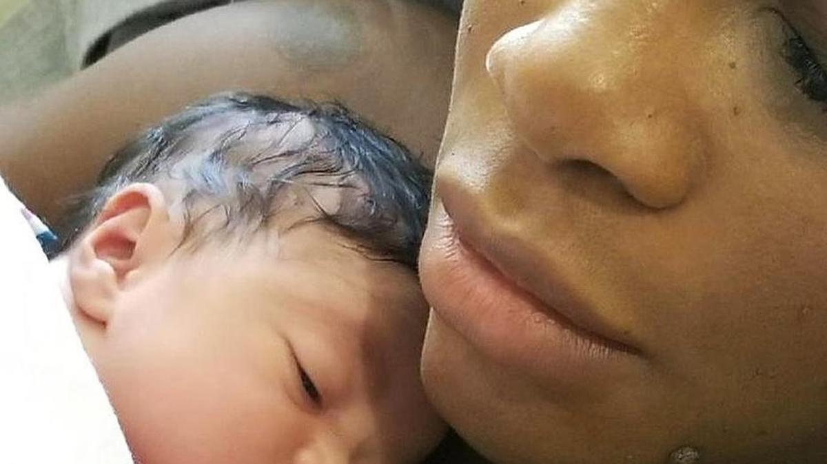 Tennis star Serena Williams, shown here with newborn daughter, Alexis Olympia, wrote a letter to her mother thanking her for sticking by her when critics called her masculine.