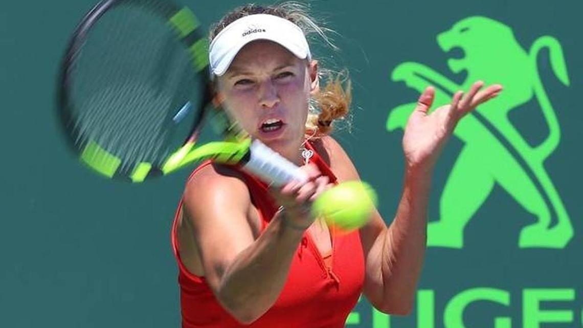 Caroline Wozniacki complained on social media that unruly Miami Open fans threatenend her and her family during her second-round loss to Monica Puig on Friday night, March 23, 2018.