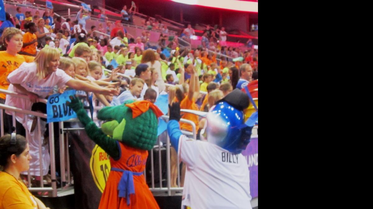 
The Mascot Games, presented by Wawa, is returning to the Amway Center on June 19 and 20 in Orlando. Hosted by New Hope for Kids, the Mascot Games features mascots from pro and college sports teams, including Alberta of the NCAA Florida Gators and Billy the Marlin of the MLB Miami Marlins, participating in fun, team competitions.
