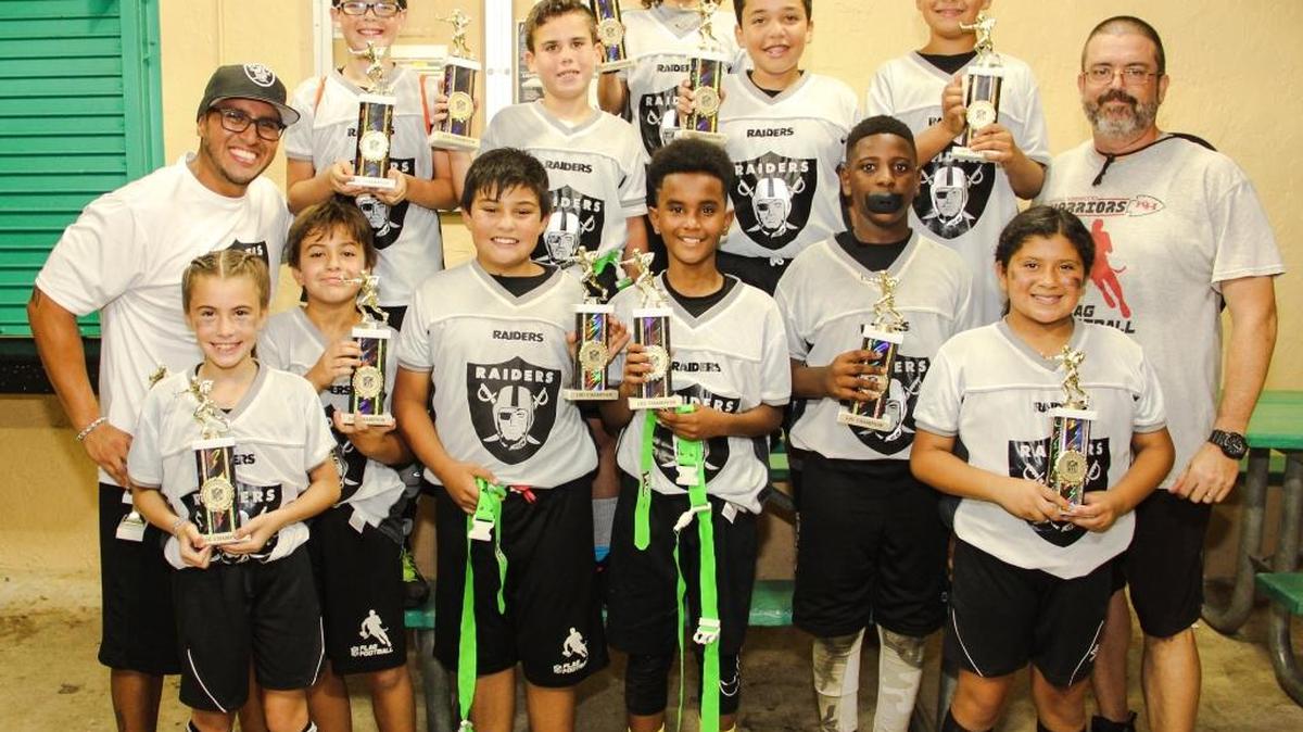 The Raiders won the 10U Division of Kendall Hammocks NFL Flag Football.