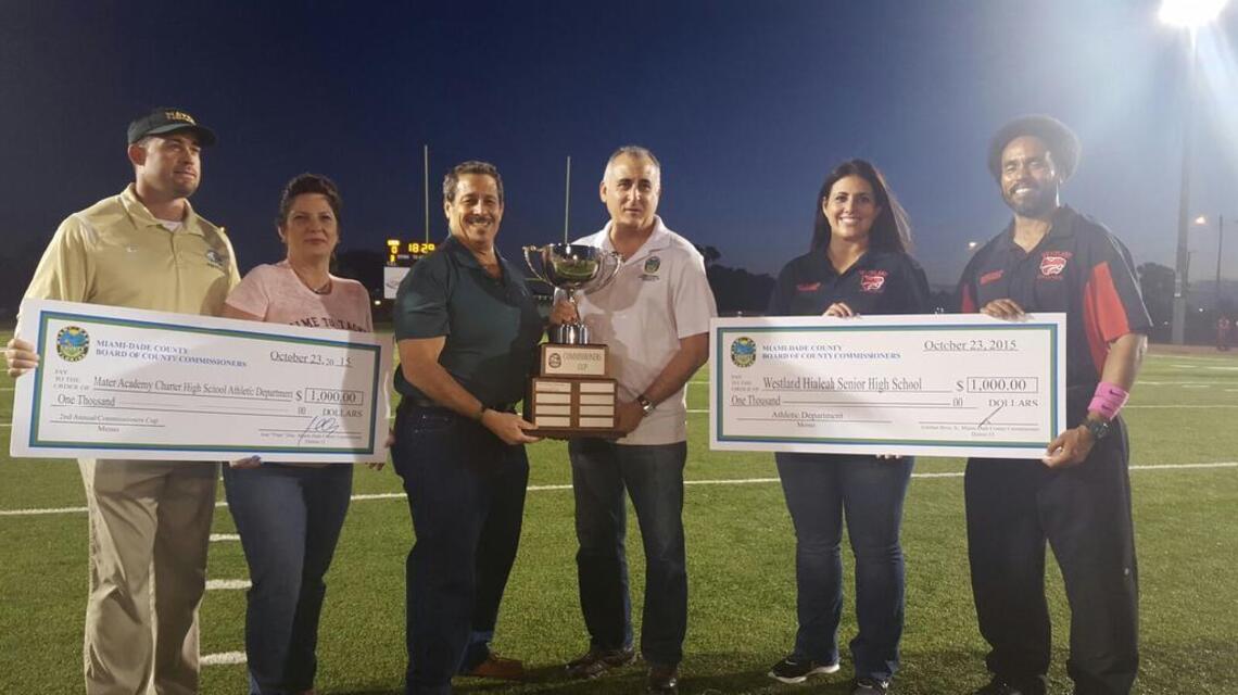 Mater Academy football wins Commissioners Cup